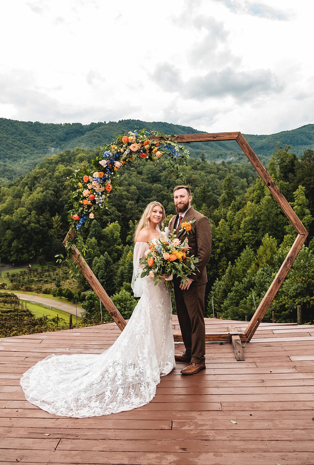 Outdoor Ceremony Site with Mountain View